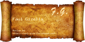 Faul Gizella névjegykártya