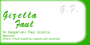 gizella faul business card